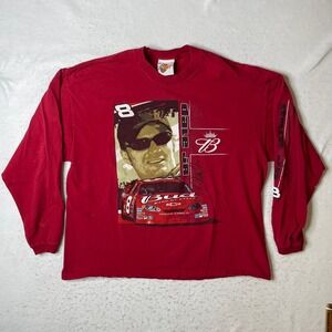 Winners Circle Dale Earnhardt Jr Nascar T-Shirt Mens 2XL Long Sleeve Budweiser